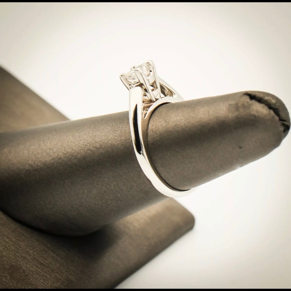 Platinum Rectangular Mod. Brill/Princess Cut Dia.. - image 4